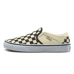 Vans Asher Checkerboard Black White Slip On Sneakers