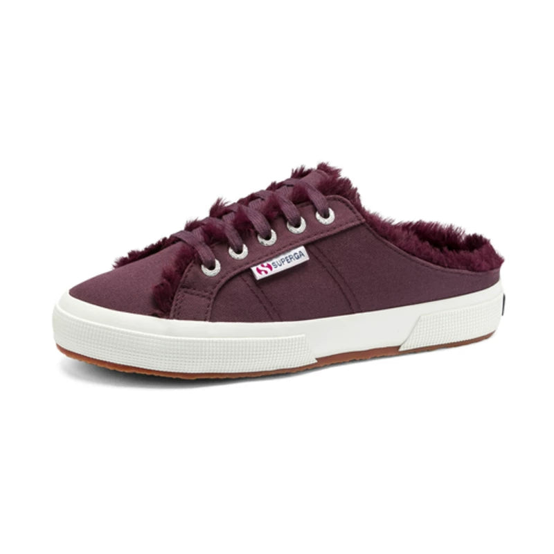 Superga Warm Fleece Lined Canvas Mule Slippers Shoes