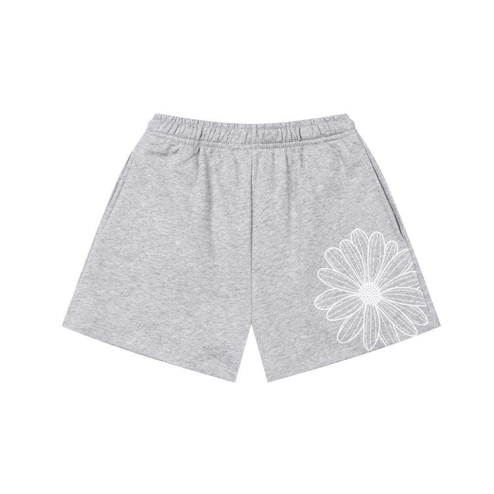 Mardi Flower Print Summer Casual Lounge Cotton Shorts