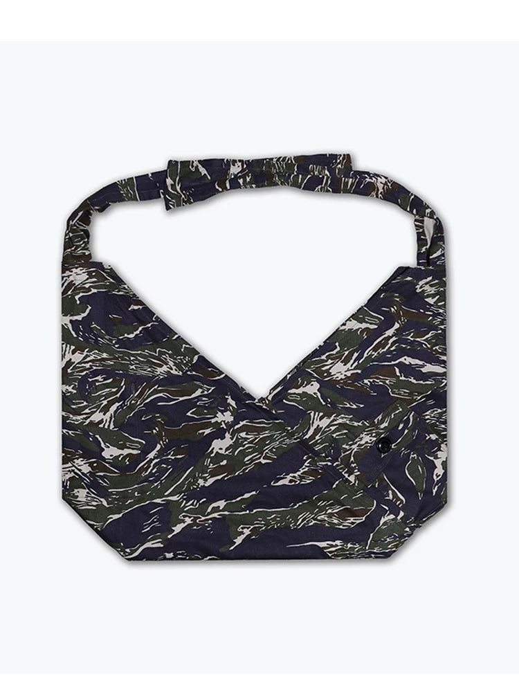 90s Vintage Camouflage Canvas Messenger Crossbody Bag