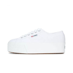 Superga 2790 Womens Platform White Canvas Casual Sneakers