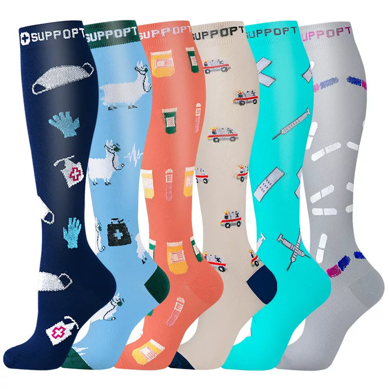 Unisex Compression Sports Socks Moisture Wicking Multi Pack