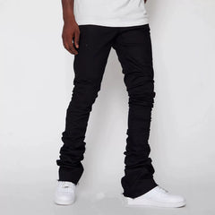 Men's Streetwear Stone Washed Stretch Flared Denim Pants