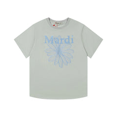 Mardi Embroidered Daisy Flower Summer Cotton Casual Tee