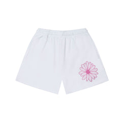 Mardi Flower Print Summer Casual Lounge Cotton Shorts