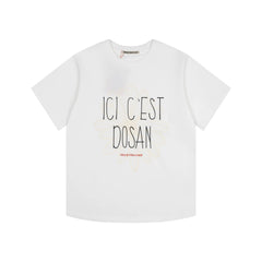Mardi Three Flowers Graphic Summer Cotton Casual Tee