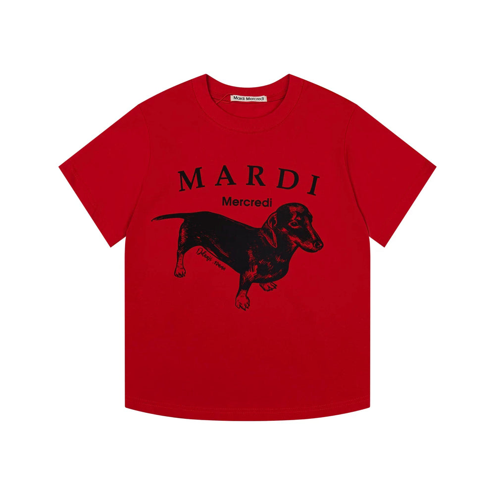 Mardi Dachshund Graphic Summer Casual Cotton Tee Unisex