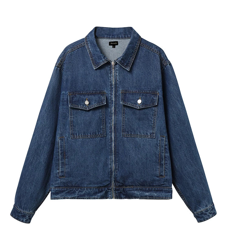 Vintage American Skate Washed Denim Cargo Jacket