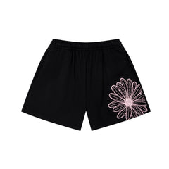 Mardi Flower Print Summer Casual Lounge Cotton Shorts
