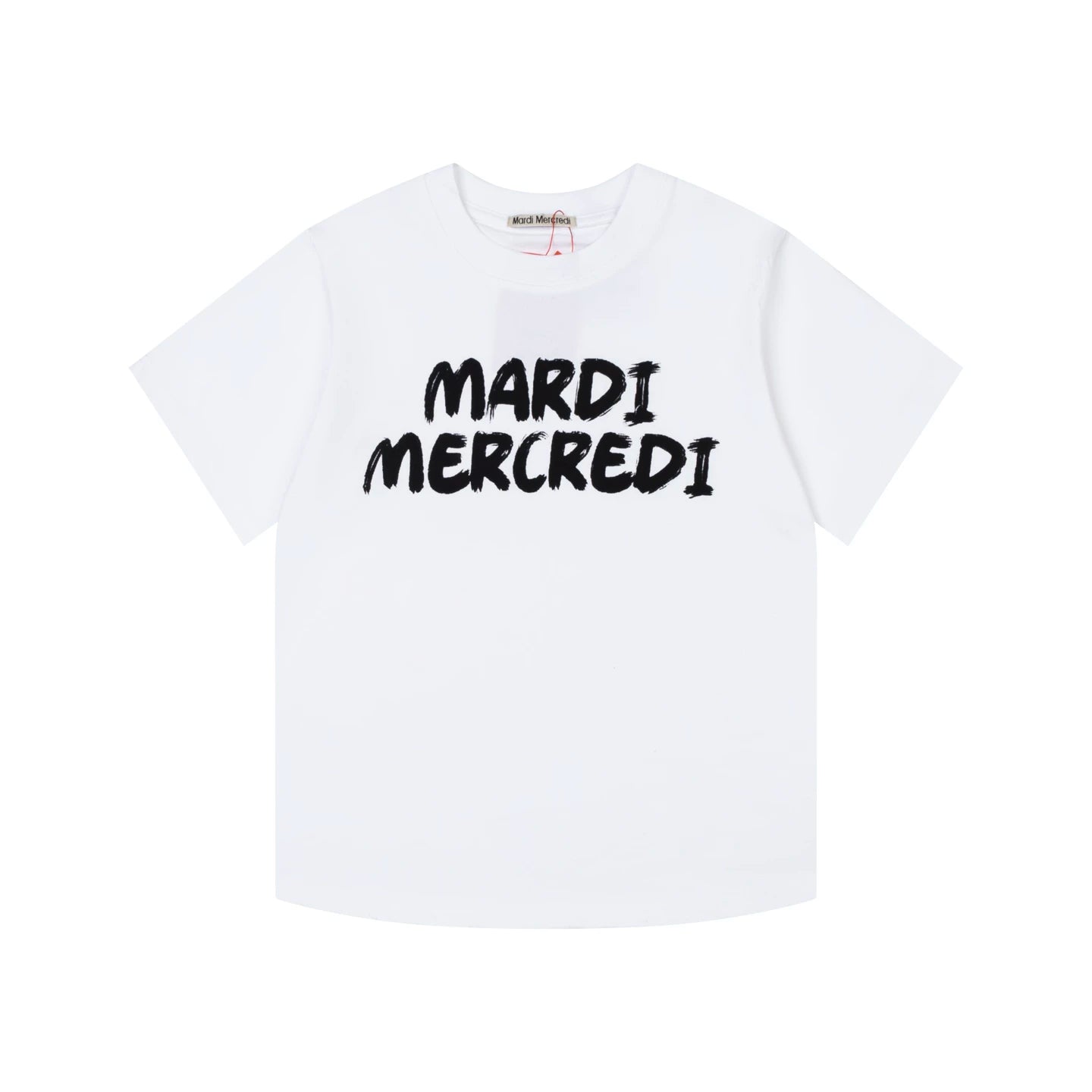 Mardi Graffiti Letter Graphic Summer Cotton Casual Tee