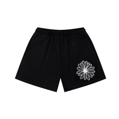 Mardi Flower Print Summer Casual Lounge Cotton Shorts