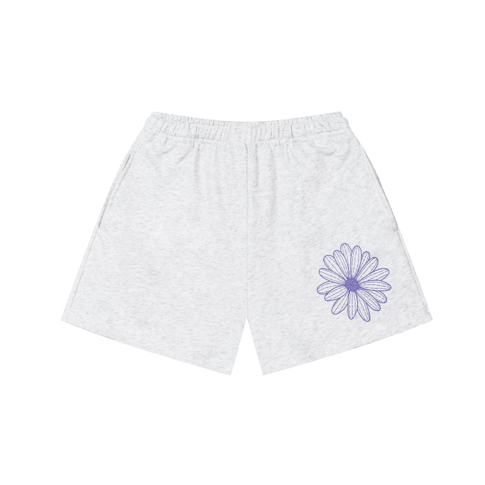 Mardi Flower Print Summer Casual Lounge Cotton Shorts
