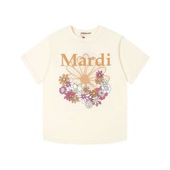 Mardi Daisy Print Summer Casual Cotton Tee Unisex