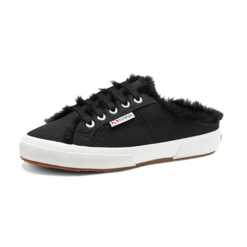 Superga Warm Fleece Lined Canvas Mule Slippers Shoes