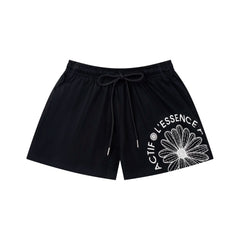 Mardi Daisy Print Summer Cotton Casual Lounge Shorts