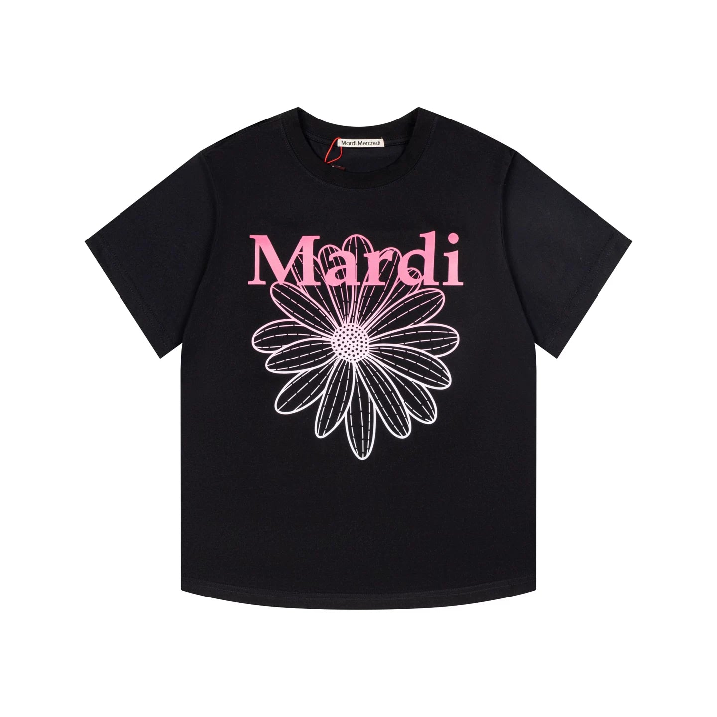 Mardi Gradient Flower Summer Cotton Casual Oversized Tee