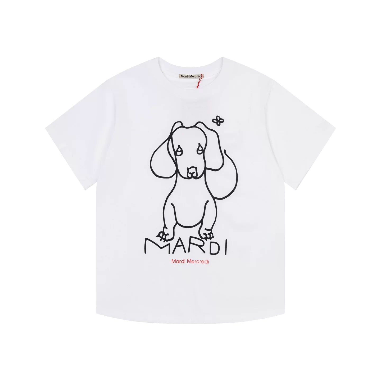Mardi Dachshund Graphic Summer Casual Cotton Tee Unisex