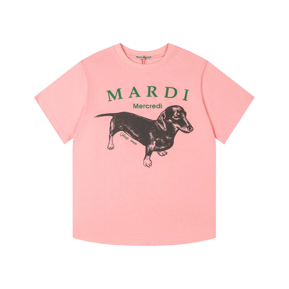 Mardi Dachshund Graphic Summer Casual Cotton Tee Unisex