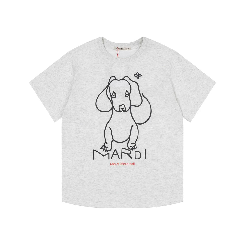 Mardi Dachshund Graphic Summer Casual Cotton Tee Unisex