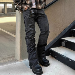Men's High Street Slim Fit Stretch Black Jeans