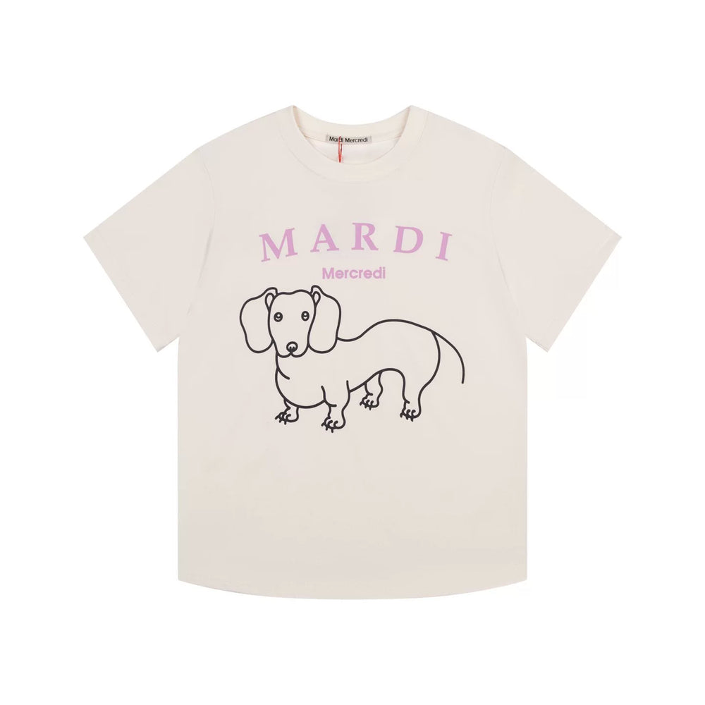 Mardi Dachshund Graphic Summer Casual Cotton Tee Unisex
