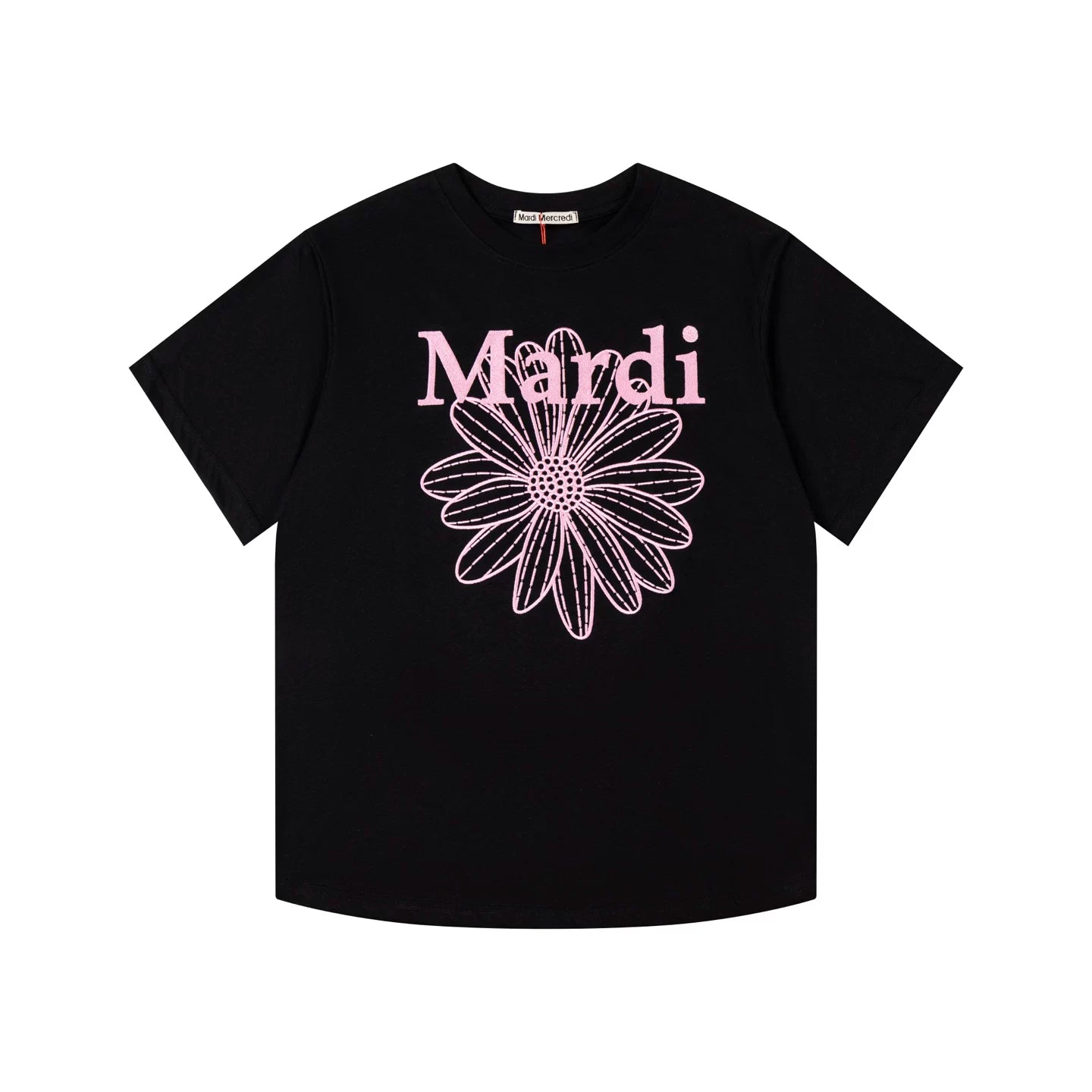 Mardi Embroidered Daisy Flower Summer Cotton Casual Tee