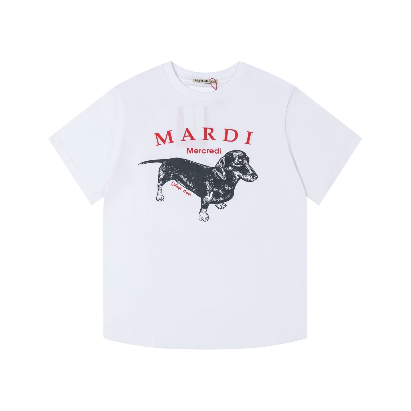 Mardi Dachshund Graphic Summer Casual Cotton Tee Unisex