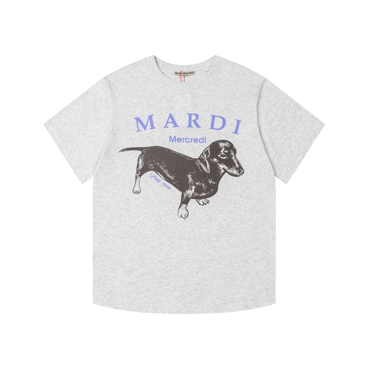 Mardi Dachshund Graphic Summer Casual Cotton Tee Unisex