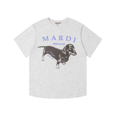 Mardi Dachshund Graphic Summer Casual Cotton Tee Unisex