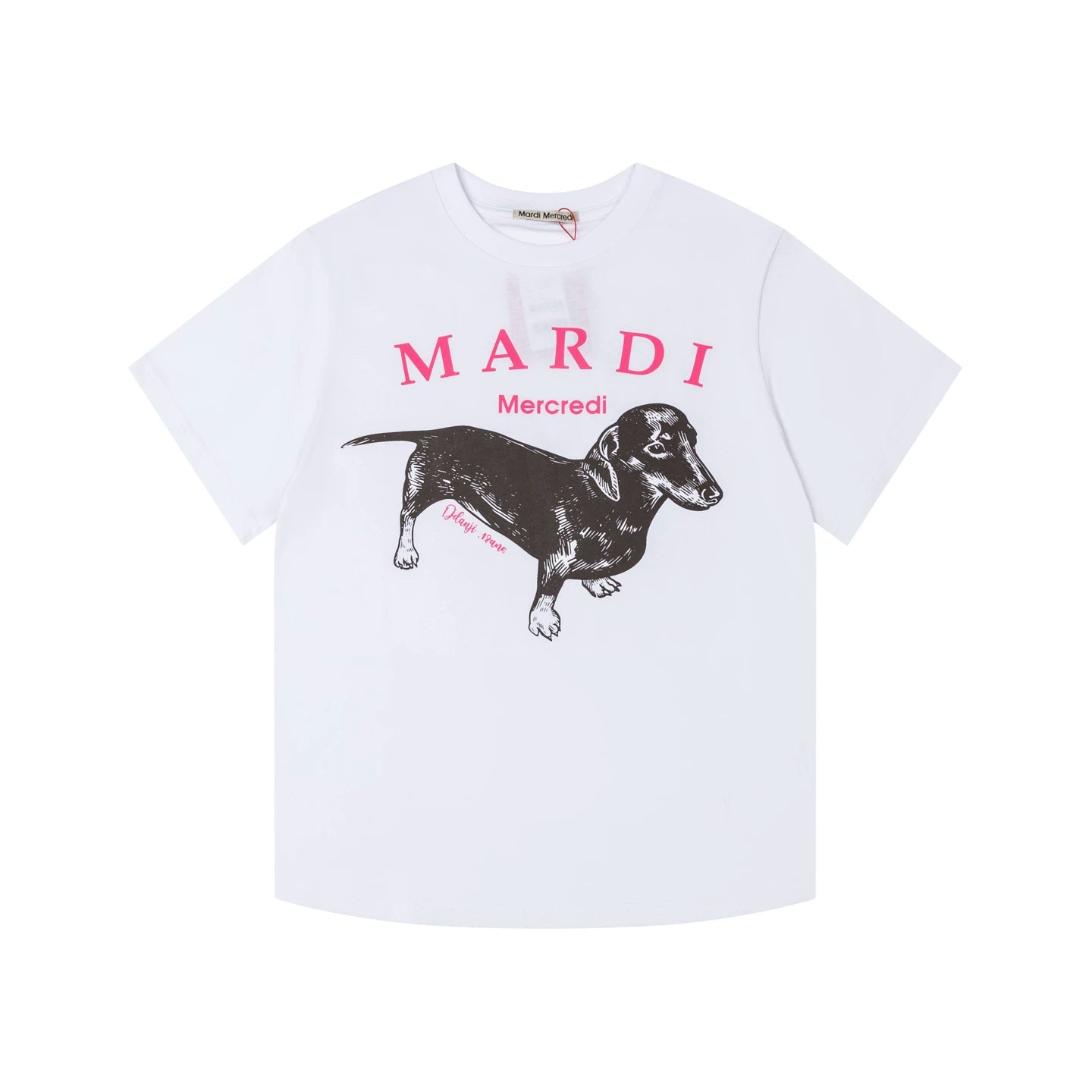Mardi Dachshund Graphic Summer Casual Cotton Tee Unisex
