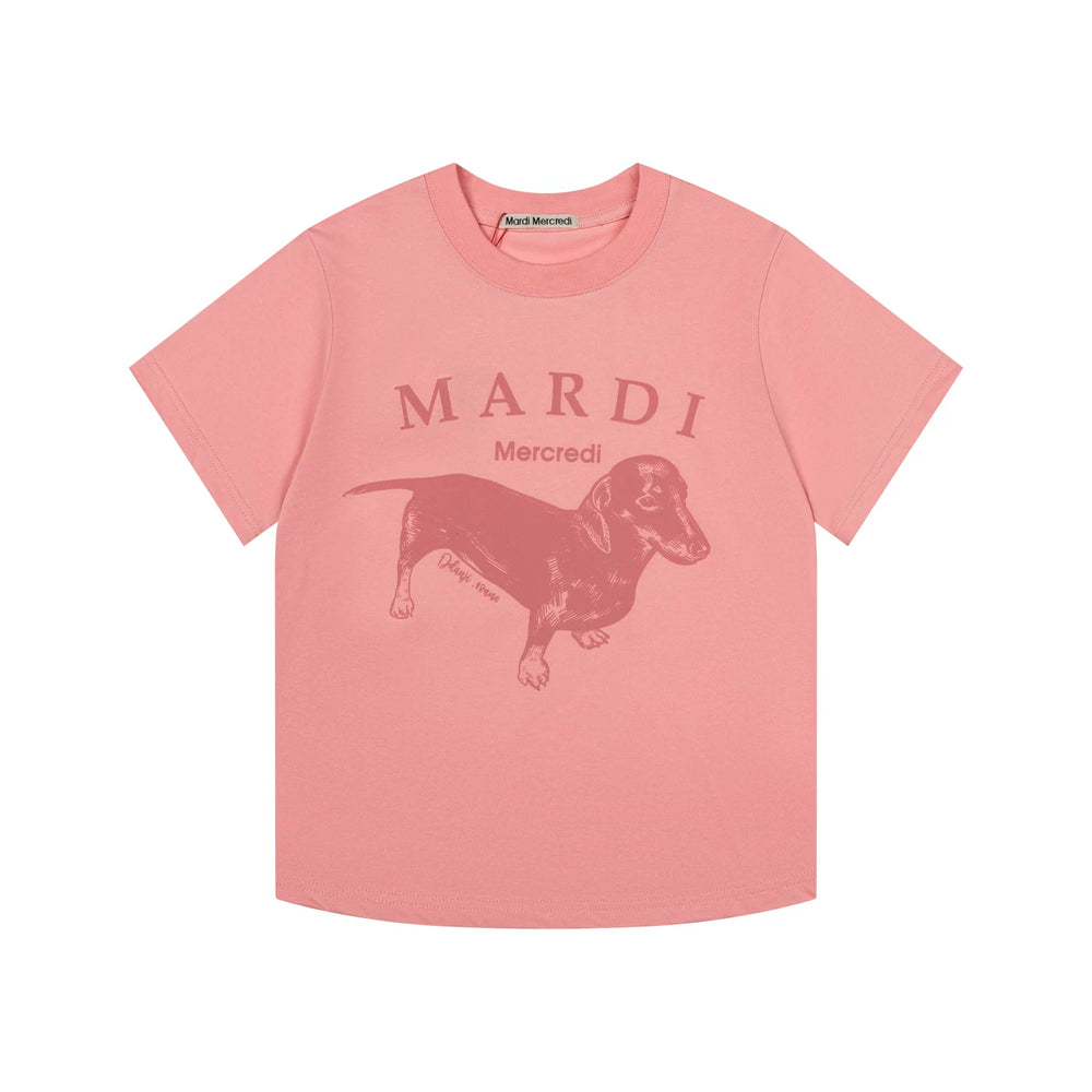Mardi Dachshund Graphic Summer Casual Cotton Tee Unisex
