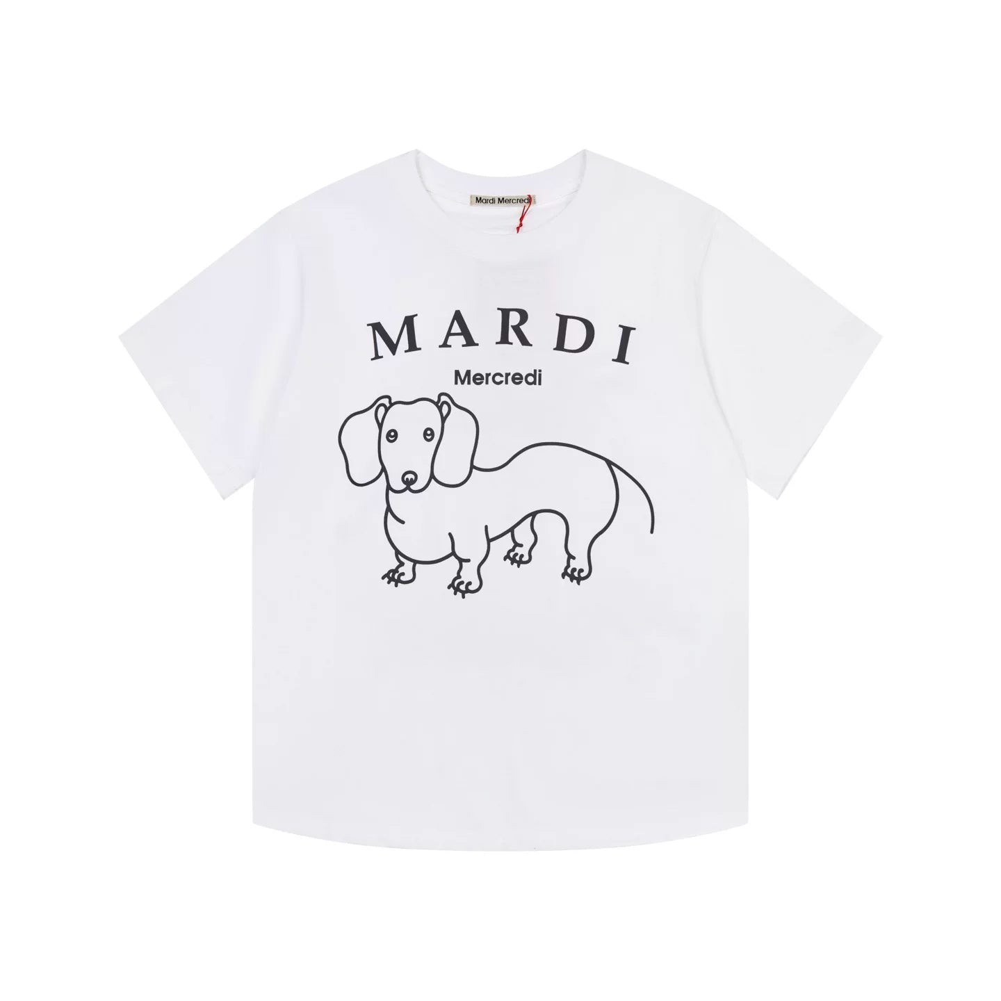 Mardi Dachshund Graphic Summer Casual Cotton Tee Unisex