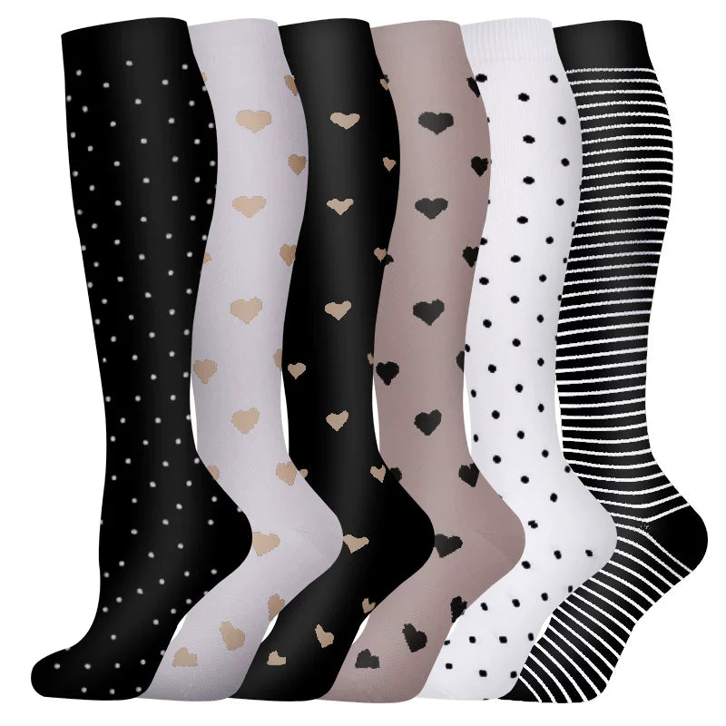 Unisex Compression Sports Socks Moisture Wicking Multi Pack