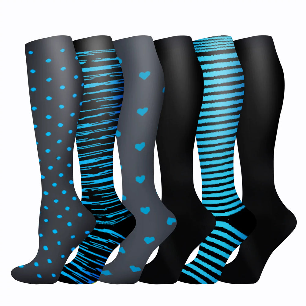 Unisex Compression Sports Socks Moisture Wicking Multi Pack
