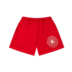 Mardi Flower Print Summer Casual Lounge Cotton Shorts