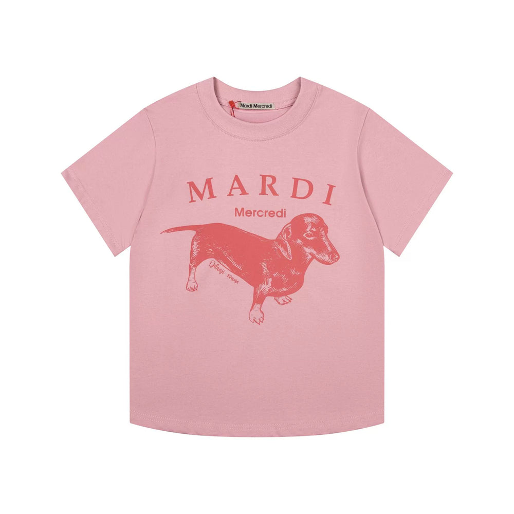 Mardi Dachshund Graphic Summer Casual Cotton Tee Unisex