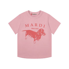 Mardi Dachshund Graphic Summer Casual Cotton Tee Unisex