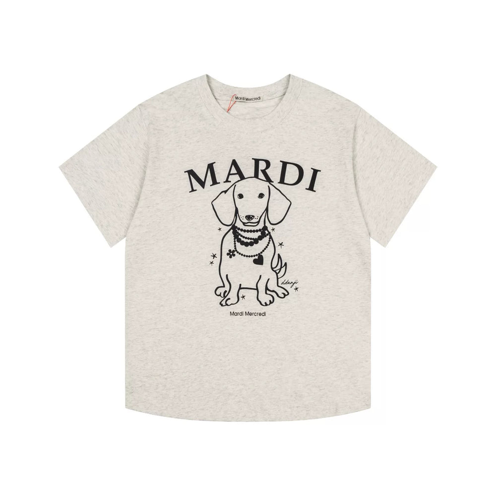 Mardi Dachshund Graphic Summer Casual Cotton Tee Unisex