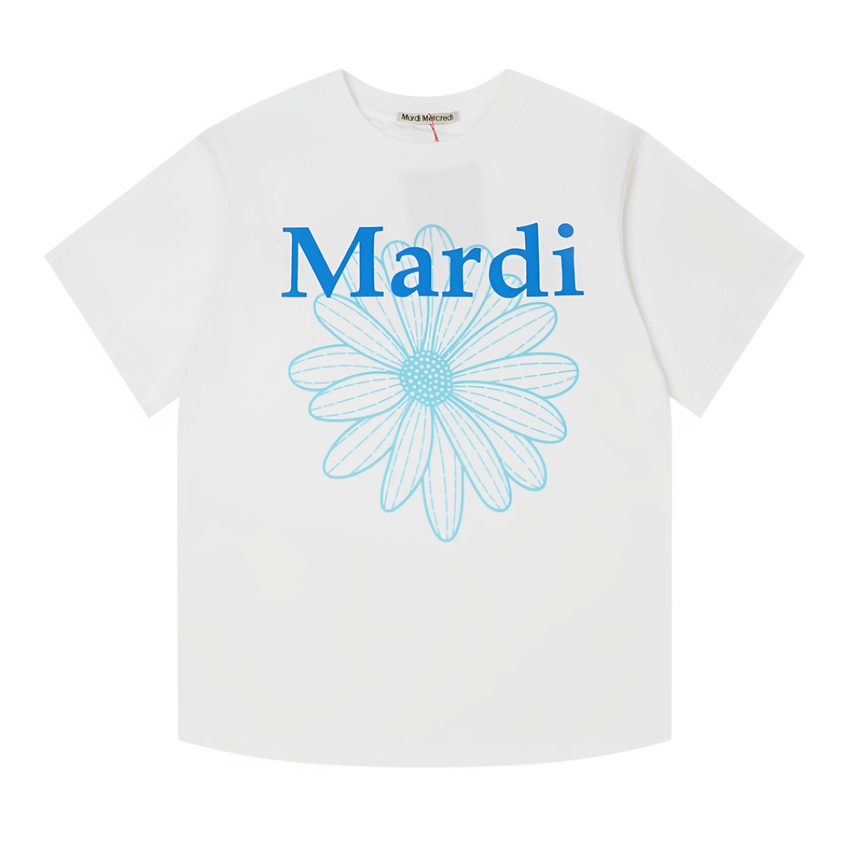 Mardi Three Flowers Graphic Summer Cotton Casual Tee