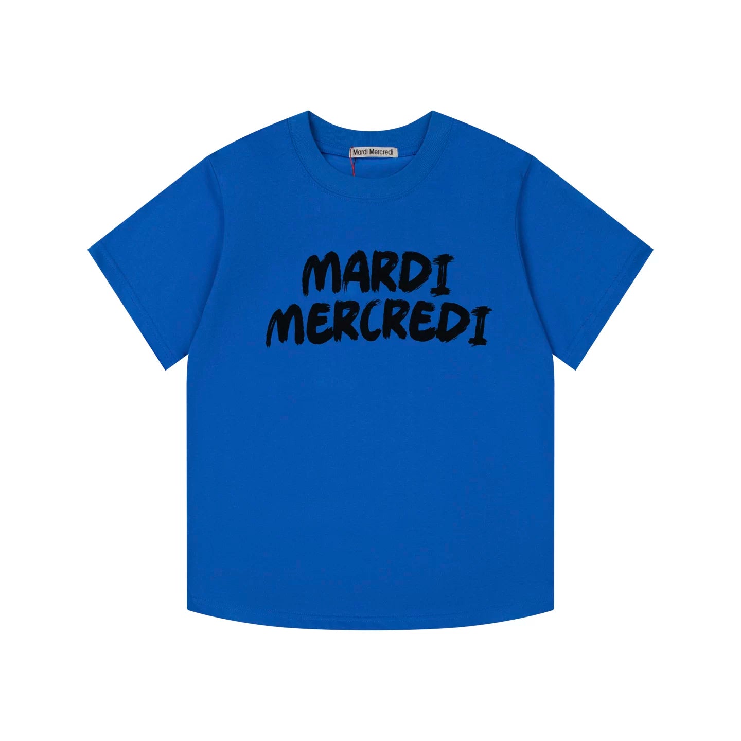 Mardi Graffiti Letter Graphic Summer Cotton Casual Tee