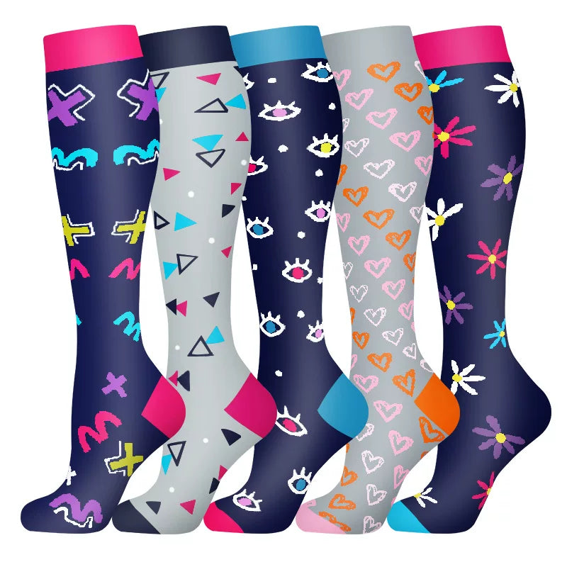 Unisex Compression Sports Socks Moisture Wicking Multi Pack