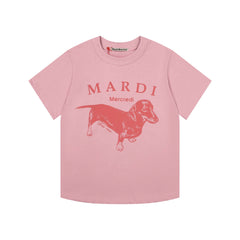 Mardi Dachshund Graphic Summer Casual Cotton Tee Unisex