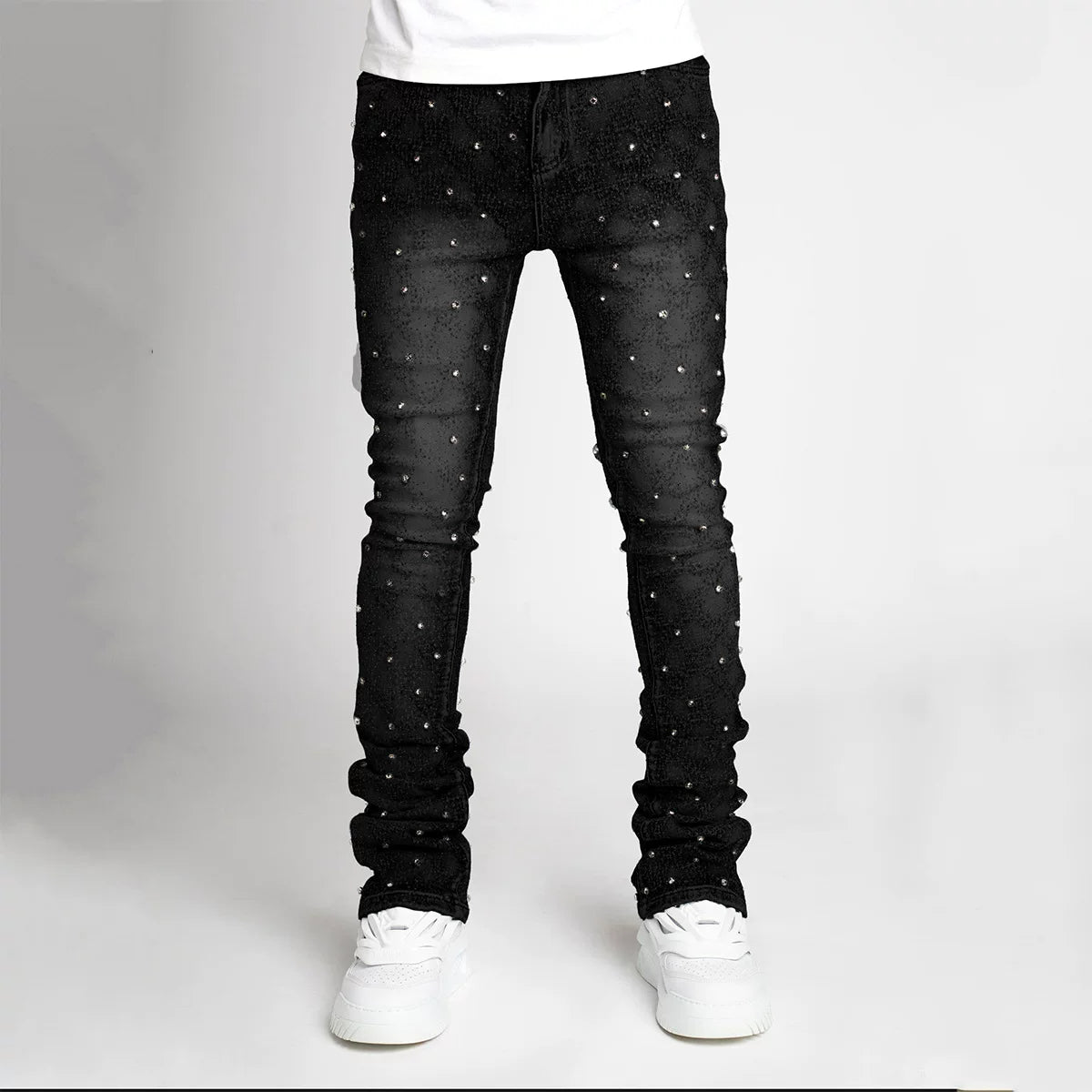 Men's Streetwear Casual Straight Leg Pure Cotton Jeans