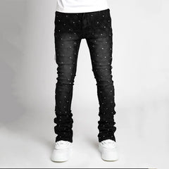 Men's Streetwear Casual Straight Leg Pure Cotton Jeans