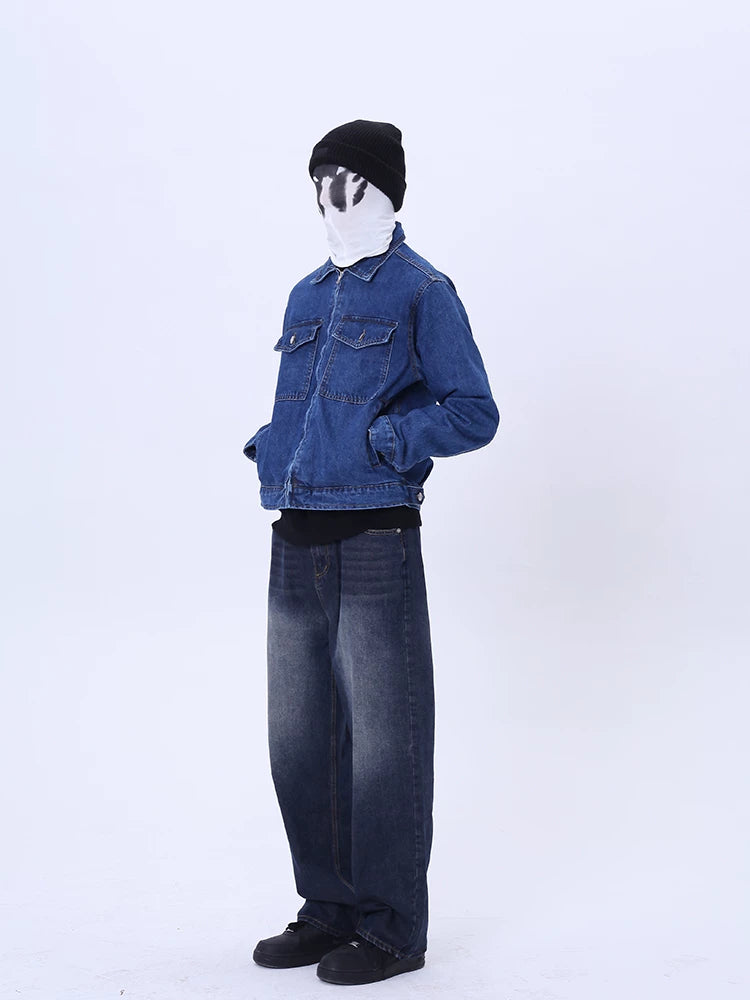 Vintage American Skate Washed Denim Cargo Jacket