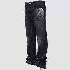Men's Japanese Vintage Embroidered Straight Leg Denim Jeans