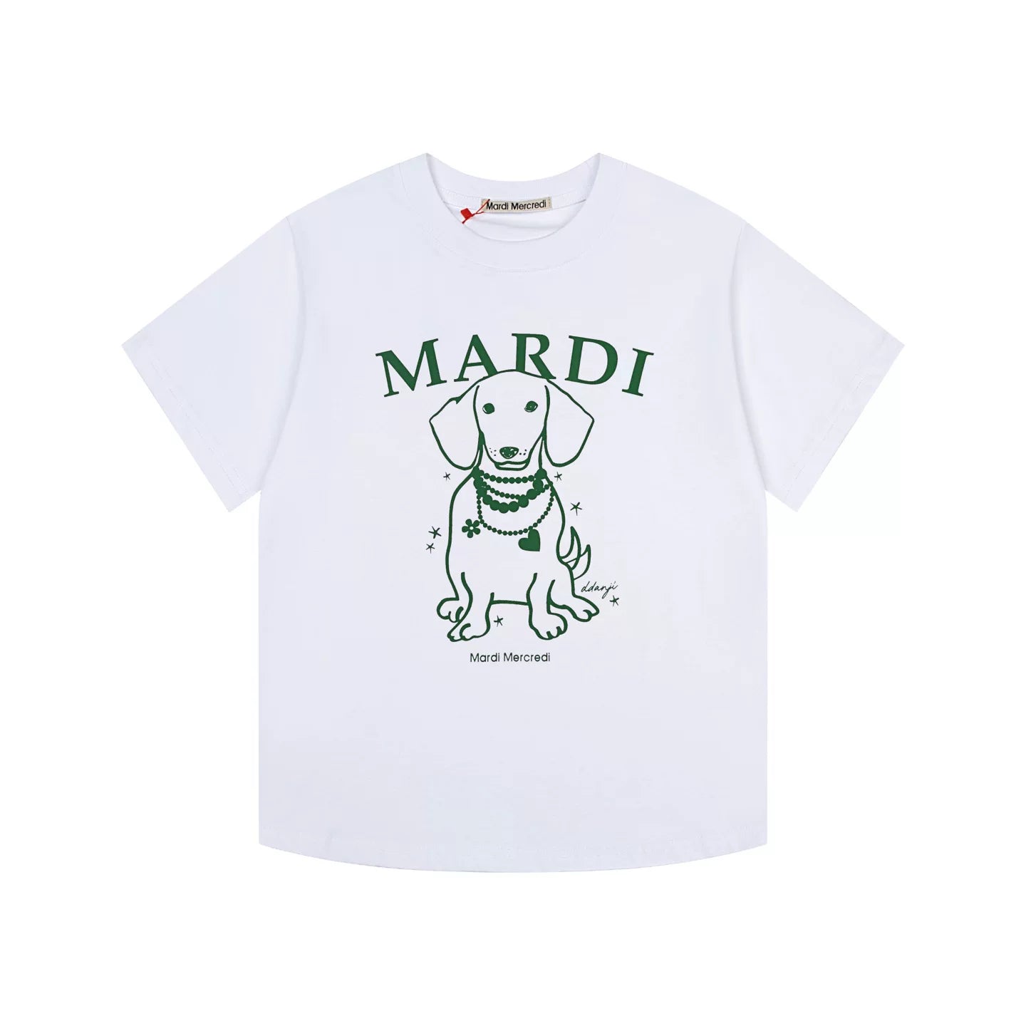Mardi Dachshund Graphic Summer Casual Cotton Tee Unisex