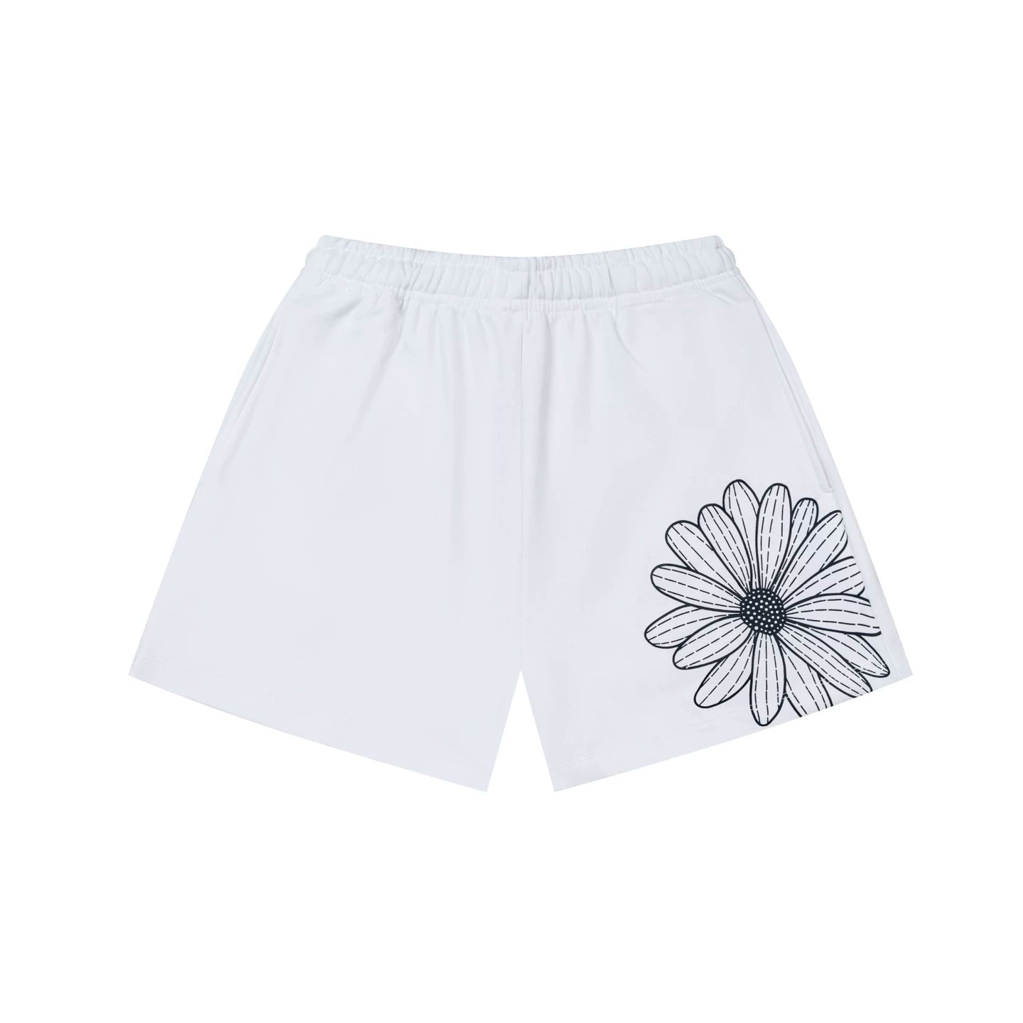 Mardi Flower Print Summer Casual Lounge Cotton Shorts
