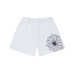 Mardi Flower Print Summer Casual Lounge Cotton Shorts