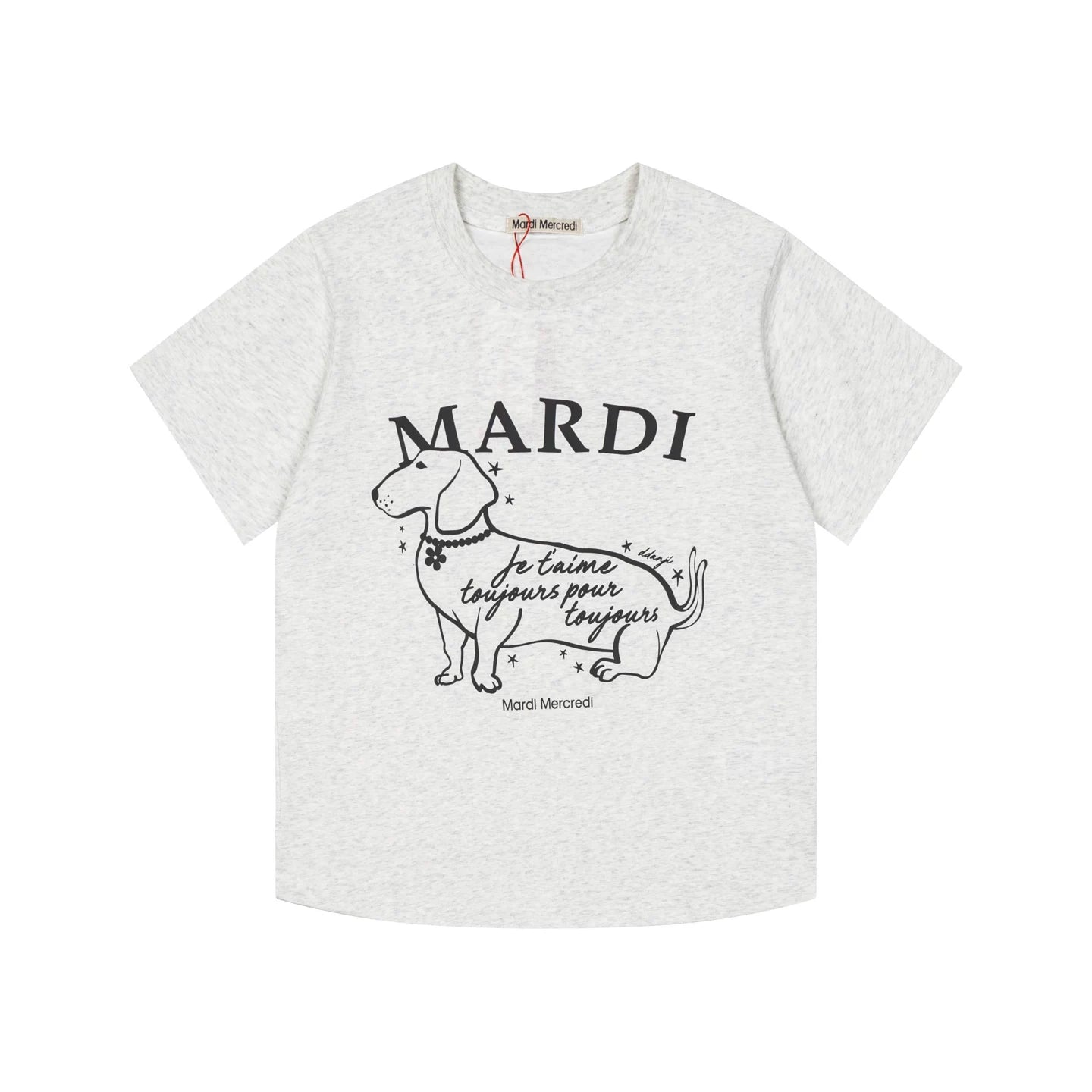 Mardi Dachshund Graphic Summer Casual Cotton Tee Unisex
